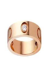 Rose Gold Stainless Steel Crystal wedding ring Woman Jewelry Love Rings Men Promise Rings For Female Women Gift Engagement With ba9300538