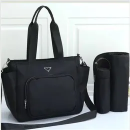 Mamãe bebê sacos de fraldas grande capacidade à prova dwaterproof água saco de fraldas múmia maternidade viagem enfermagem bolsa moda conjunto de três peças