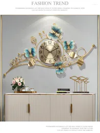 Relógios de parede Arte Grande Relógio Luxo Metal Silencioso Geométrico Design Moderno Sala de Estar Nordic Horloge Home Decor