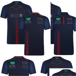 Motosiklet Giyim 2023 F1 Takım Yarışı T-Shirt Forma 1 Sürücü Gömlekleri Tişörtler Motor Sporları Yeni Sezon Giyim Hayranları Üstler Mens Jersey Plu Dhvh9