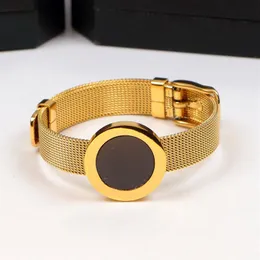 Luxury Designer Mens Bracelets Womens link bangles chains Gold silver plated Hip hop Watch Strap Bracelet lovers gold net Gifts318w