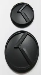2pcs New 3D black K logo badge emblem sticker fit KIA OPTIMA K5 20112018car emblems8197673