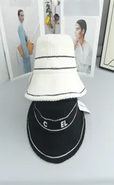 Bucket Hat Designer For Lady Women Waffle Design Cotton Stingy Brim Hats With Luxury Logo Formal Top Hats6903717