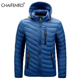 Mens Down Parkas Chaifenko marka zimowa ciepła wodoodporna kurtka mężczyźni jesień grube moda z kapturem swobodny szczupły płaszcz 230923