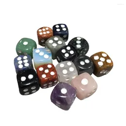 Decorative Figurines 1pc Natural Crystal Dice Play Gifts Increase Luck Attribute Victory Points Home Living Room Art Deco Increases Chakra