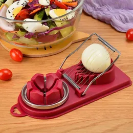 Egg Tools 2 In1 Multi Functional Cutter Rostfritt stål Slicer Sectioner Mögel Portable Luncheon Meat Kitchen Gadgets 230923