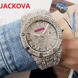 Мужские часы со стразами Sky Diamonds, 42 мм, кварцевый механизм, часы с твердым тонким ремешком из нержавеющей стали, President Premium Cri247q