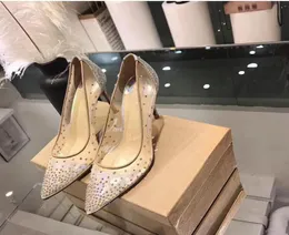2019 Newest Designer s Wedding Party Shoes Fashion High Heels Women Pointed Toes Pumps Dress Shoes Loafer size 35-407707595