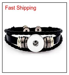 Charm Bracelets Multilayer Leather Noosa Chunk 18Mm Metal Bracelet Ginger Button Statement Whole Jewelry Snap Coko2 Q7Kh95619340
