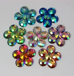 30pcs 30mm AB color Flower shaped resin rhinestones crystal flatback stones for Jewelry Crafts Decoration ZZ5267237702