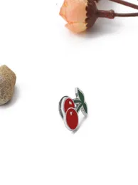 Red cherries cartoon gift for kids girl enamel personality special brooch ornament plant lapels badge pins4650024