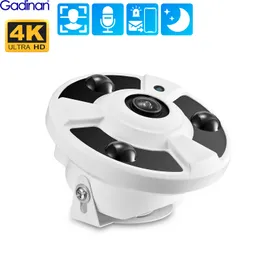 IP Cameras Gadinan Wired Camera Face Detection 4K 8MP 1.7mm HD Night Vision Audio Recorder Panoramic Video Surveillance POE XMEye 230922