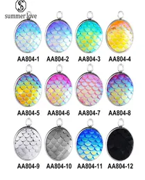 DIY Jewelry Stainless Steel 14MM Mermaid Scale Pendant Charms For Necklace Earrings Fish Beauty Scale Charm Jewelry Making1443739