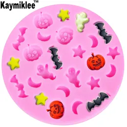 Formy do pieczenia kaymeklee m288 Halloween kreskówki mini księżyce gwiazdy silikonowe kremowe ciasto formy czekoladowe gumpaste surgarcraft formy 230923