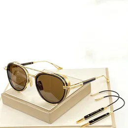 DITA EPILUXURY 4 Square Sunglasses Electroplated Metal Frame Fashion Show Luxury Brand Men Women Designer Sunglasses Original Box2613