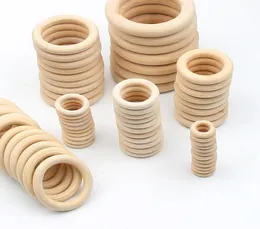1000pcs lot 1570mm diy wooden beads connectors circles rings unfinished natural wood lead beads baby teething rings wooden rin9943057