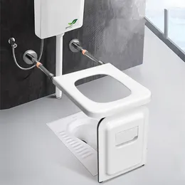 Badtillbehör Set fällbara väggmonterad toalettstol Multifunktionell skål Hushållens badrum äldre krukpa säte