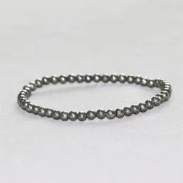 MG0001 Whole 4 mm Mini Gemstone Bracelet A Grade Natural Pyrite Bracelet Women's Yoga Energy Protection Jewelry303V