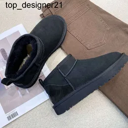 2023 New Winter Boots Fur Ladies Snow Boot Real Sheepskin Wool Low-cut Warm fashion brand Shoes Man Women Plush Short Booties Super Ultra Mini Botas