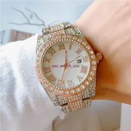 2021 Billiga herrsportshandelklocka kvartsrörelse manlig tidsklocka Klocka Mensklockor Diamond Watches Full Ice Out Watch Rolx255s