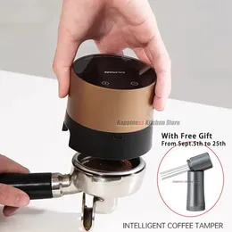 Tampers Electric Coffee Haberper Automatyczne przenośne 58 mm mini ładowni na kemping 2023 Przybysze 230923