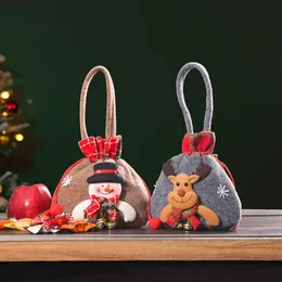 Decorações de Natal Decoração Decoração Pequeno Saco de Presente Eve Apple Embalagem Caixa Bolsa Doce Jar Fruta 230923