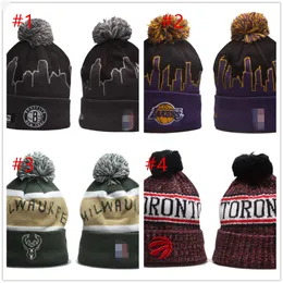 Top Selling Football Beanies Sideline Sport Pom Cuffed Knit Hat Gray Knit Hat Pom Pom Cap 32 Teams Knits Mix And Match All Caps H4-9.23