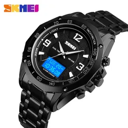 SKMEI Fashion Sport Watch Men Digital Heruples Dual Display Waterproof Luminous Silver Black Colors Relogio Masculino 1504301D