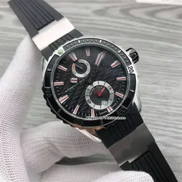 Часы высокого качества Maxi Marine Diver 263-10-3R-92 из нержавеющей стали Autoamtic Мужские часы с черным циферблатом и резиновым ремешком Мужские спортивные часы Wris3027