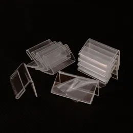 Ramki 25pcs 4x2cm półki akrylowej Uchwyt Etykieta Ceny Tagi Premium Plastikowy Tranent Transpare z kartą L Typ 230923