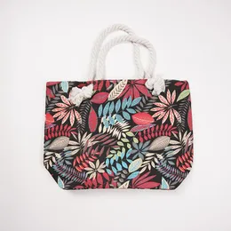 Duffel Påsar Caranfier Beach Bag Folding Flower Printing Handväska