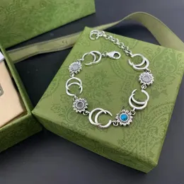 Luxury designerladies Charm Bracelets flower letter bracelet length 1 high quality with box2819