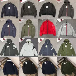 Projektant marki Mens Windbreaker Men Lekkie z kaptury skoczka letnia kurtka przeciwsłoneczna Sprężyna jesienna kurtki odznaki NFC projektanci 05oh#