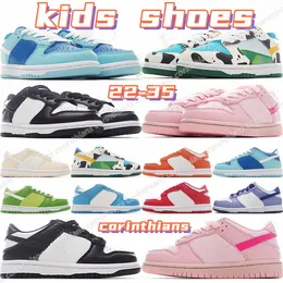أحذية SB SB child kids أحذية رياضية منخفضة باندا الأسود الثلاثي الجامعة الوردية الزرقاء الصغار الصغار