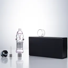 NC033 OD 32mm 팔 트리 PERC DAB RIG 유리 물 파이프 박스 세트 510 석영 세라믹 네일 왁스 접시 실리콘 항아