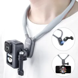 Other Camera Products TELESIN Silicone Neck Hold Mount for GoPro Hero 12 11 10 9 8 7 6 Insta360 DJI Osmo Action Smartphone Magnetic Action Accessories 230922