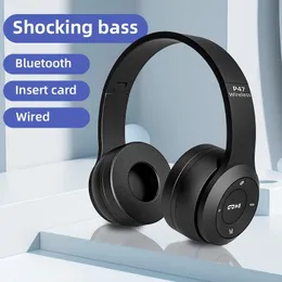 Słuchawki stereo P47 Zestaw słuchawkowy 5.0 Bluetooth Słuchawki Seria Seria Seria bezprzewodowa sportowa gra słuchowa 230923