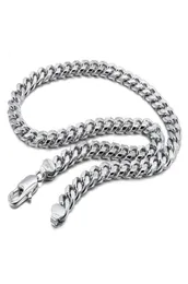 100925 Sterling Silver Punk Necklace Men 10MM Curb Cuban Link Chain Chokers Gift Fashion Vintage For Man Solid Jewelry Chains7624969