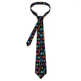 Bow Ties Zabawny list literowy krawat Monster Alphabet codziennie noszenie szyi retro