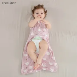 Sacos de dormir Insular Baby Sleeping Bags Summer Thin Born Swaddle Cobertor para 0-18 meses Infantil Algodão Macio Nascido Envolvendo 2 Maneiras Zipper 230923