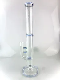 Smoking Pipes purple cfl treecycler flower bong with 2 bridges high quality 18mm joint 18 inch