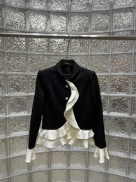 Women's Tracksuits Early Autumn Gentle Korean Version Of Mesh Skirt Set Romantic Ruffled Front Elegant Body Color