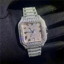 orologi da uomo di lusso moissanite Mosang pietra orologio con diamanti movimento orologi da uomo TOP montre de luxe orologio da polso meccanico automa269H