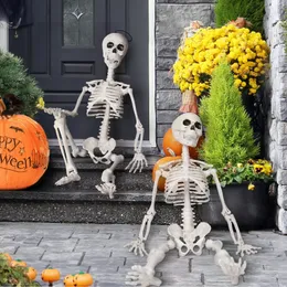 Other Event Party Supplies 40cm Halloween Human Skeleton Fake Skull Bones Home Bar Decorations Haunted House Horror Props Ornament 230923