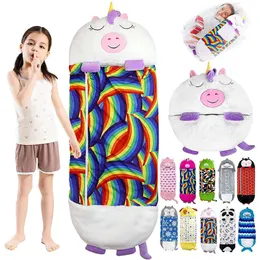 Taschen für Kinder 2-in-1 lustiger Cartoon-Tier-Schlafsack für Kleinkinder, weich, warm, Kinderbettwäsche, bequemes Kissen-Set 230923