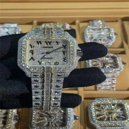 orologi da uomo di lusso moissanite Mosang pietra orologio con diamanti movimento orologi da uomo TOP montre de luxe orologio da polso meccanico automa260M