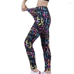 Women's Leggings VISNXGI Color Letter Women High Waist Push Up Sports Pants Gym Exercise Female Patchwork Knitted Clothing Drop