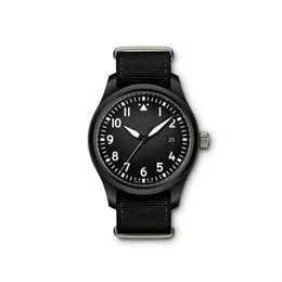 Best verkochte roestvrijstalen horloges Herenhorloge stoffen band Mechanisch automatisch polshorloge 0018246S