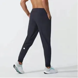 Yoga pants LL Men's Jogger Long Pants Sport Yoga Outfit Quick Dry Drawstring Gym Pockets Sweatpants Trousers Mens Casual Elastic Waist fitness