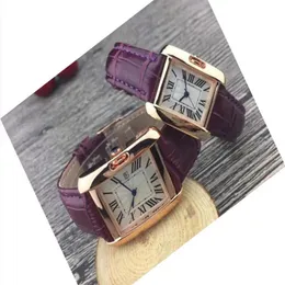 Famous designer Couple Luxury women men watches lovers' Leather strap Gold Quartz Classic Wrist watch Valentine261V